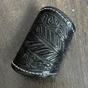 Nouveau porte-bandana en cuir fait main, style western, avec anneau floral, élégant, pour tenues de cowgirl et de cowboy - Product Image 3