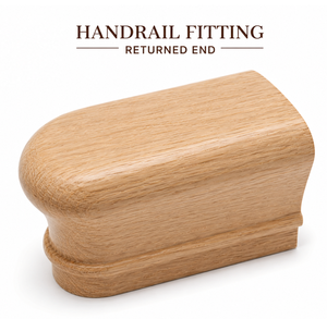 Accesorios de Pasamanos de Madera Maciza de Álamo Ajustables y Duraderos de Alta Calidad, Piezas Tradicionales para Escaleras y Balcones, Modelo EFS 7009 - Product Image 1