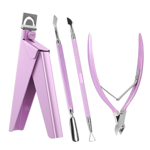 Coupe-ongles en acrylique avec repousse-cuticules, coupe-ongles professionnel, outil de manucure et pédicure, acier inoxydable, fabrication OEM - Product Image 6
