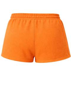 Shorts de Felpa Personalizados para Mujer, Color Naranja, con Estampado de Flores, Cintura Elástica, Casuales, de Verano, Fabricante Personalizado, Suministro al por Mayor OEM - Product Image 6