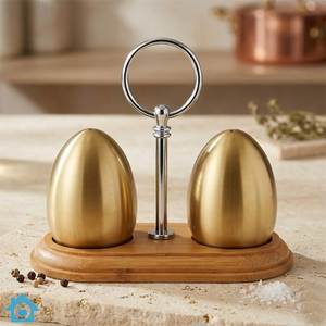 Luxury tabletop decor gold kitchen accessory elegant seasoning set contemporary <b>shaker</b> set minimal dining decor table seasoning - Product Image 3