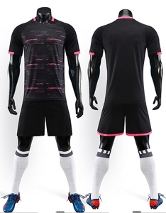 ชุดฟุตบอลสั่งทำพิเศษ สีแดงน้ำเงิน เสื้อเจอร์ซีย์ กางเกงขาสั้น เบอร์ 9 พิมพ์ลายด้วยความร้อน ระบายเหงื่อได้ดี แห้งเร็ว ด้านหน้า - Product Image 5