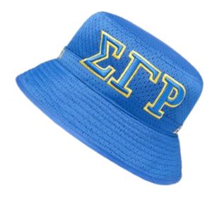 หมวกบักเก็ต Sigma Gamma Rho สีน้ำเงิน หมวกกันแดดสำหรับชมรมนักศึกษากรีก SGRho ปักโลโก้ หมวกสองด้านใส่ได้ หมวกชาวประมงลำลองสำหรับกิจกรรมกลางแจ้ง ของขวัญ - Product Image 6
