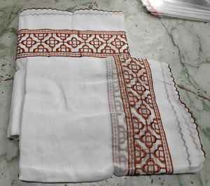 Chal IMMAH Blanco de Alta Calidad, Ligero, de Algodón Voile, con Bloques de Color, para Invierno, Número Uno en Ventas - Product Image 4