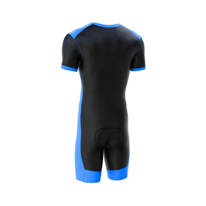 SW GROUP Black Blue Road Training <b>Cycling</b> Suit with <b>Padded</b> <b>Shorts</b> <b>Short</b> Sleeve Unisex Bike Wear Polyester - Product Image 4