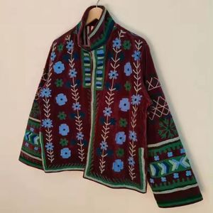 Indian Handmade Suzani Cotton <b>Jacket</b> Hand Embroidered <b>Short</b> <b>Jacket</b> Unisex Coat Handmade Suzani <b>Short</b> <b>Jacket</b> - Product Image 1