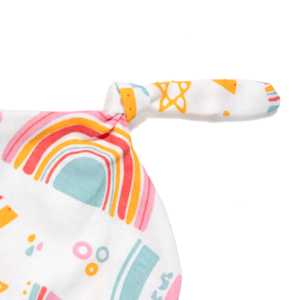 ผ้าห่อตัวเด็กทารกพร้อมหมวกเข้าชุด ลายพิมพ์รุ้ง ผ้าห่มนุ่มสำหรับห่อตัวเด็กแรกเกิด เพื่อความสบายของทารก - Product Image 2