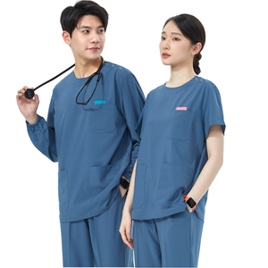 Ensemble d'uniformes médicaux à col en V pour infirmières, médecins et personnel de clinique - Product Image 2