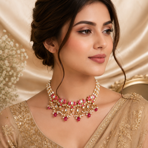 Ensemble collier ras-du-cou et boucles d'oreilles tendance pour femme, en alliage d'acier inoxydable, fait main, géométrique, ethnique, pour mariage et fiançailles - Product Image 2