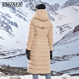 Real Big Fur Hood Down Coat Belted Long Puffer <b>Jacket</b> Thick Duck Down <b>Waterproof</b> Winter <b>Parka</b> Quilted Women's Premium Overcoat - Product Image 2