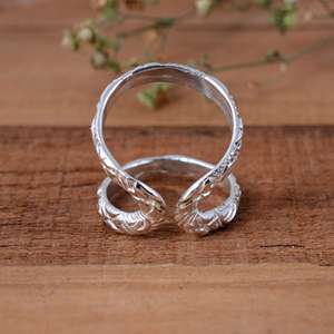 SHYAM JEWELRS Unisex Luxury 925 Sterling Silver Leaf Pattern Splint <b>Ring</b> <b>Adjustable</b> Arthritis Joint Support - Product Image 4