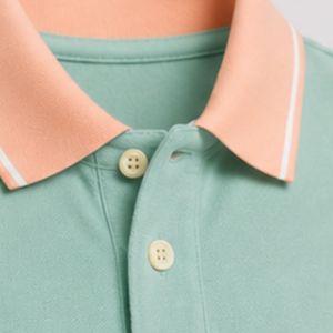 Polo Personalizado Verde Menta y Durazno para Hombre, Manga Corta, Ropa Casual de Golf, OEM, Marca Privada, Uniforme Transpirable, Venta al Por Mayor - Product Image 5