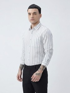 Enovate <b>Mens</b> Striped Casual ODM Full Sleeve 100% Cotton Breathable <b>Shirt</b> - Product Image 2