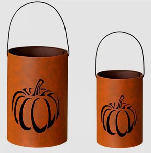 Pots en métal pour plantes, décoration de jardin, pot à plantes avec design de visage de citrouille d'Halloween, pot à fleurs suspendu - Product Image 5