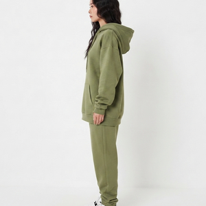 Conjunto Deportivo Casual de Dos Piezas para Mujer, Fabricación OEM Personalizada, Sudadera Holgada de Manga Larga con Capucha y Pantalones Largos Tipo Jogger - Product Image 6