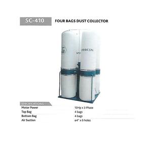 เครื่องดูดฝุ่นอุตสาหกรรม SPRAYCON แบบ 4 ถุงกรอง สำหรับงานไม้ ระบบกรองฝุ่น ระดับความปลอดภัยสูง - Product Image 3