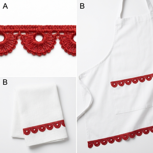 15mm <b>Red</b> Fan Pattern Guipure GPO Lace Trim Customizable Wholesale Supplier for Wedding Decor Hair <b>Bows</b> DIY Crafts Sewing Bulk - Product Image 3