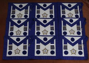 NESTA SPORTS Tablier de Maître Maçon de Loge Bleue avec Chaîne Dorée ou Chaîne Argentée et Ensemble Serpent - Product Image 6