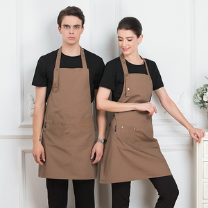 Delantales de trabajo unisex de algodón con bolsillos, cómodos para cocina, taller, ropa de trabajo profesional, ropa de trabajo protectora, delantal utilitario de algodón. - Product Image 3