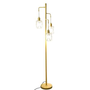 Lámpara de Pie LANJO 3 Globe Dorada con Bombillas G9, Lámpara de Pie Moderna con Forma de Luna, Lámpara de Pie con Esfera de Vidrio Esmerilado para Sala de Estar - Product Image 2