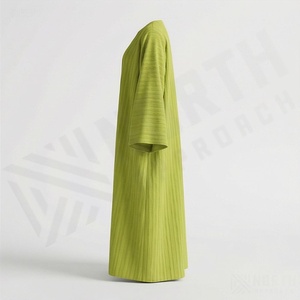 Bata tipo cárdigan de satén con mangas de poliéster y broche de hongo, chal musulmán, abaya modesta para invierno, verano, otoño y bodas - Product Image 3