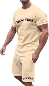 Ensemble T-shirt et short d'été en tissu éponge pour homme – Respirant, décontracté, imprimé, en coton – Idéal pour la gym et l'entraînement – Meilleures ventes - Product Image 6