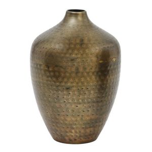 Grand vase à fleurs en fer forgé sur mesure, résistant à la corrosion, martelé à la main, urne décorative en métal, pot en fer élégant et conique pour hôtel et bureau - Product Image 1