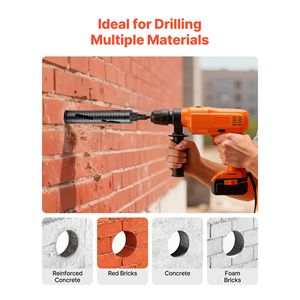 Punta diamantata per carotaggio a secco da 2 pollici di diametro, profondità di foratura 9 1/2 pollici, punte interne da 5/8-11 per muratura e cemento - Product Image 4