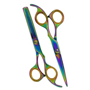 <b>Left</b> <b>Handed</b> Professional Barber <b>Scissors</b> Set Stainless Steel 440C Hair Cutting Thinning Shear Kit - Product Image 5