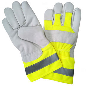 Guantes de Trabajo para Hombre, Doble Palma de Cuero Vacuno, Resistentes, Anti-Corte, de Invierno, para Soldadura, Unisex, Dedos Completos, Industriales - Product Image 3