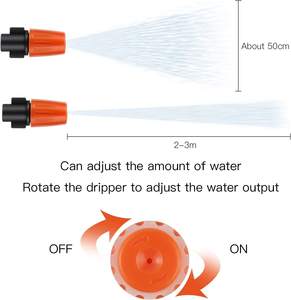 Boquillas de plástico para riego por goteo con conexión en T, emisor de niebla ajustable para jardín, pulverizador atomizador de micro niebla - Product Image 4