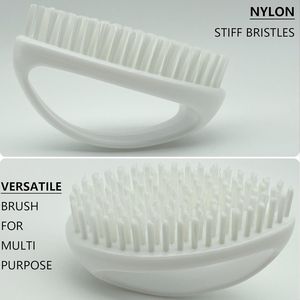 Spazzola per Pulizia Multiuso Resistente, Formato Piccolo, Bianca, con Setole Rigide in Nylon - Product Image 4