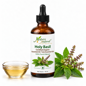 Huile Essentielle de Tulsi (Basilic Sacré) Biologique Certifiée Ocimum Sanctum 100% Pure Distillée à la Vapeur pour Aromathérapie, Cosmétiques, Parfumerie, Vente en Gros - Product Image 3