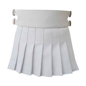 Kilts en cuir blanc pour hommes, faits à la main, en cuir véritable, jupe utilitaire, style gothique - Product Image 1