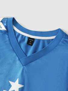 Jersey de Fútbol Americano Retro de Manga Corta con Nombre/Número Sublimado y Cosido de Alta Calidad, Hecho a Medida, 100% Poliéster - Product Image 5