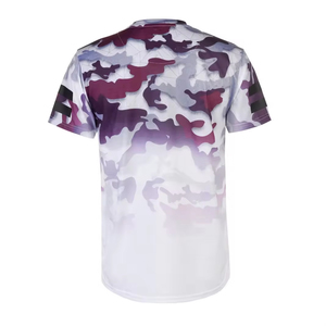 T-shirt décontracté pour homme à manches courtes, col rond, imprimé camouflage par sublimation, coupe classique, séchage rapide, respirant, 100 % coton tricoté - Product Image 2
