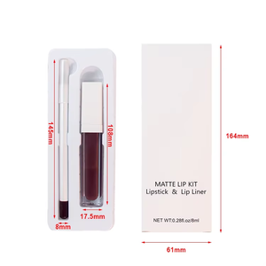 Emballage cosmétique blanc, 17 couleurs, ensemble de gloss et crayons à lèvres, marque privée, kit à lèvres mat, rouge à lèvres et crayon à lèvres - Product Image 6