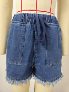 Shorts de Mezclilla de Cintura Alta con Cierre de Botones, Estilo Bermuda para Mujer, Ropa de Verano Informal, Diseñados para Uso Diario Intenso - Product Image 6