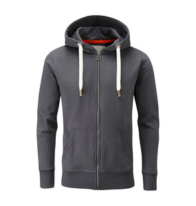 Men's <b>Navy</b> Blue Zip-Up Hoodie Fleece Lined Casual <b>Sweatshirt</b> Regular Fit Solid Color Autumn Wear - Product Image 4