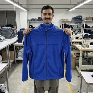 Veste polaire homme personnalisée avec logo, fermeture éclair intégrale, chaude pour l'hiver, 220g, respirante, col montant, logo avant, fabricant OEM - Product Image 2