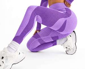 Leggings de malla de cintura alta para mujer, pantalones deportivos transpirables con patrón geométrico de longitud completa - Product Image 6