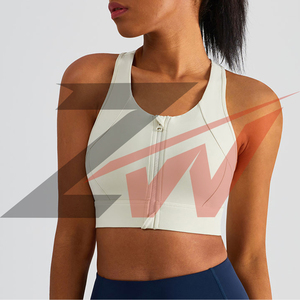 Soutien-gorge de sport long à fermeture éclair, respirant et à séchage rapide, pour femme, directement de l'usine, fabricant OEM, idéal pour l'entraînement et le yoga - Product Image 6