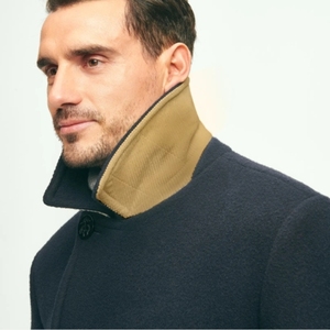 เสื้อโค้ทเทรนช์โค้ทยาวแบบกระดุมสองแถวสำหรับผู้ชายและผู้หญิง คอลเลคชั่นฤดูใบไม้ร่วง พร้อมเข็มขัด สีพื้น เรียบง่าย สั่งตัดได้ ผลิตจากผ้าขนสัตว์ - Product Image 4