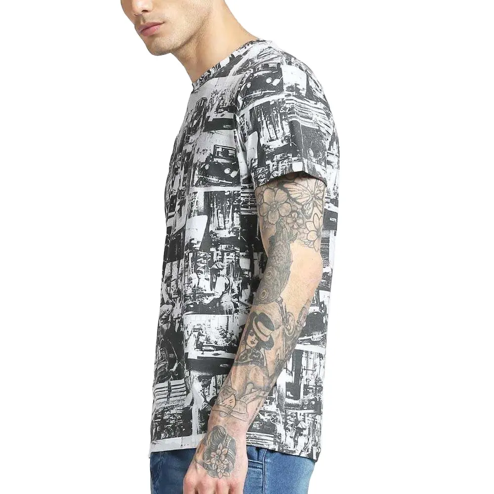 Summer Men's Short Sleeves Sublimation T-Shirts Round Neck Quick Dry Breathable Sublimation T-Shirts