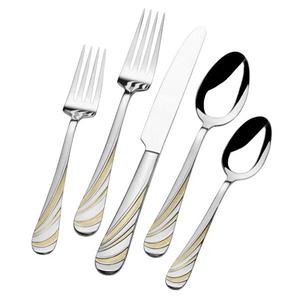 Juego de cubiertos metálicos de alta gama para una experiencia gastronómica de lujo, adecuado para uso en el hogar, cocina, hotel y restaurante. - Product Image 1
