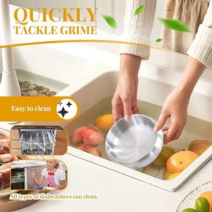 Bol moderne en acier inoxydable pour cuisine, restaurant, hôtel – Idéal pour servir, mélanger, préparer les salades et les aliments – Vaisselle durable et antirouille – Vente en gros - Product Image 2