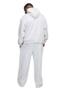 <b>Plus</b> <b>size</b> Boxy Cropped Kangaroo Pocket Hoodie Baggy Sweatpants set Oversized Tracksuit for Men Streetwear Custom Puff printing - Product Image 2