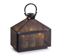 Lanterne d'extérieur en métal découpé artisanal, en fer durable, écologique, résistante à la chaleur, porte-bougies, décorations de table pour la maison