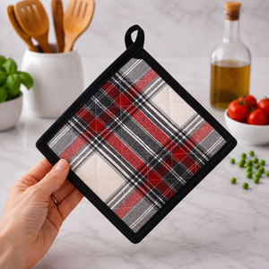 2026-2027 New Collection Checkered Pot Holder Super Absorbent 100% Cotton Eco-Friendly Dishwasher Safe Pot Holder for <b>Oven</b> Use.. - Product Image 2