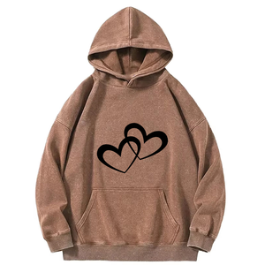 Sudadera con capucha unisex de algodón 100% de 370 g, personalizable con logo, de punto lavado para invierno, con hombros caídos y corte relajado. - Product Image 4